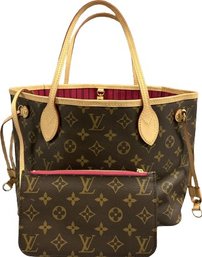 Louis Vuitton Neverfull PM Bag- 11Lx5Wx8.25H, 6.5in Handle Drop, Date Code AR4186