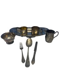 Sterling/Silver Plated/Silver On Copper Dish Ware From Rogers, Sheffield, And Academy