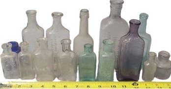 Vintage Glass Bottles From Old Time Drug Stores