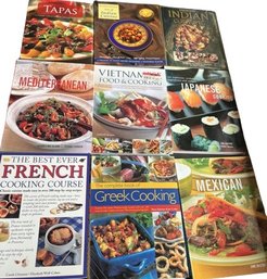 Nine Cookbooks Of Varied Ethnic Cuisines