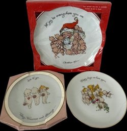 Kewpie Collectors & Commemorative Edition Genuine Porcelain Plates- 10.5 & 8in