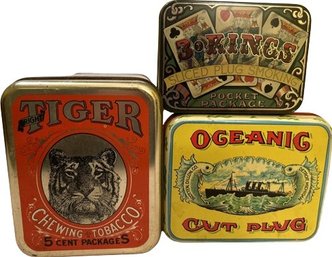 Vintage Tobacco Tins- Bright Tiger Tin Is 6Lx5Wx9H