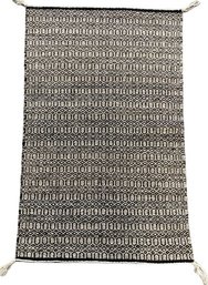 Navajo Style Black And White Rug (51x32)