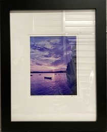 Framed Scenic Photography Sunset On Loua Lake Signed By Photographer SBV 2005-17x21