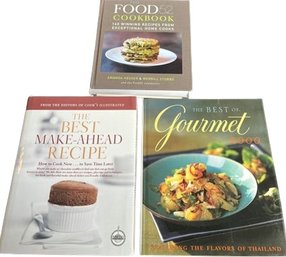 Three Hardcover Cookbooks: Flavors Of Thailand, Home Cook Recipes & Make Ahead Recipes.