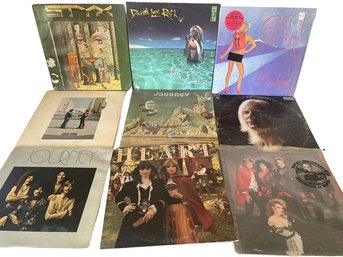 9 Vinyl Records-Journey, Heart, Roger Waters, Johnny Winter