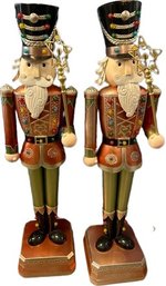 Outside Light Up Metal Toy Soldiers- Working But Showing Wear & Weathering, 12Wx49H