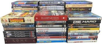 90 DVDs From The God Father Collection, Die Hard, The Hunger Games, The Karate Kid, Star Trek, And More!