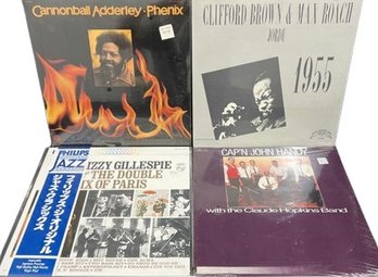 (4) Unopened Vinyl Lot Including Clifford Brown, Cannonball Adderley, Capn John Handy & More!