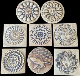 Handmade Sandstone Tiles Signed By Artists