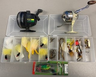 Fishing Supplies - Flueger  Century Reels,  Various Hooks And Lures