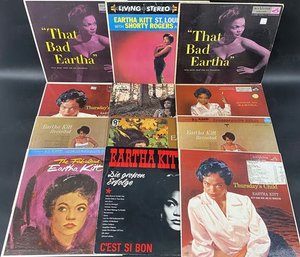 Collection Of 12 Eartha Kitt Vinyl Records (Some Duplicates)