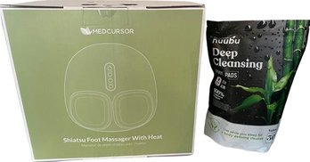 Medcursor Foot Massager & Nuubu Deep Cleansing Foot Pads, Both New.