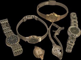 Collection Of Womens Watches In Gold & Silver Tones. Untested.