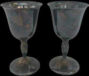 International Silver Company Pair Of Goblets- 5.5in