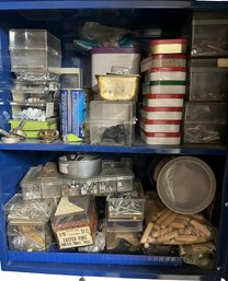 Collection Of Miscellaneous Screws, Nails, Fasteners. (Shelf Not Included)