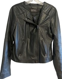 BADGLEY MISCHKA Black Leather Jacket - Small