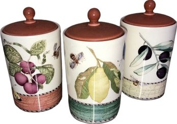 Set Of 5 Sarahs Garden Storage Jars - 5'