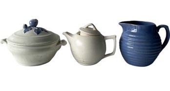 Teapot, Pitcher, Bowl Lot