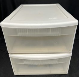 Sterilite Stackable Plastic Shelves (2) - 1 Container 19.5Lx15.5W8.5H