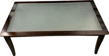 Coffee Table With Frosted Glass Insert-48.5x18x28.5