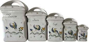 French Ceramic Kitchen Canisters