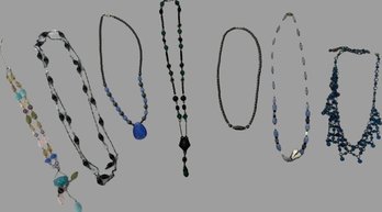 Colorful Glass & Metal Beaded Necklaces