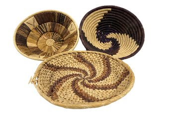 Woven Bowls - Largest Is 12x12x4