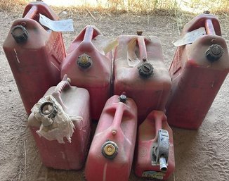 Gas Cans, Several Of Them Are Full