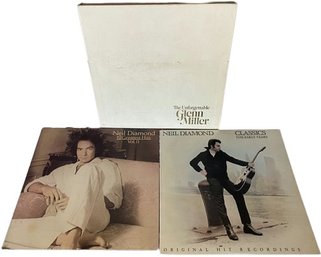 Collection Of Vinyl Records That Include Neil Diamond And A 6Vinyl Box Set Of Glenn Miller