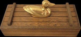 Rustic Wooden Box With Duck - 10' Length
