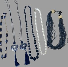 Beautiful Blue And White Necklaces