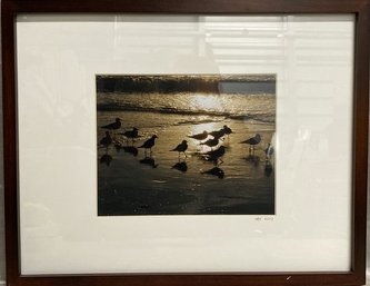 Framed Beach Photography Signed By Photographer SBV, 2010-19x15