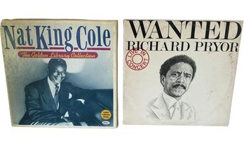 2 Vinyl Records- Nat King Cole, Richard Pryor