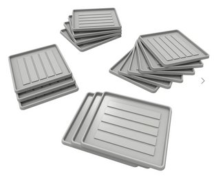 (NEW) Small Boot Tray / Activity Tray , Grey - Pack Of 18