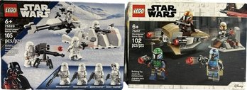 LEGO 75267&75320 Star Wars Mandalorian & Snowtrooper Battle Packs- New In Boxes (damage To Boxes), 102&105 Pcs