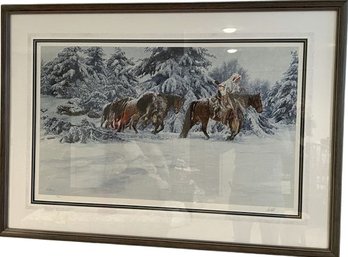 'When Trails Grow Cold' Artist, Paul Calle Signed, 1980 Artwork Limited Edition, 197/2500