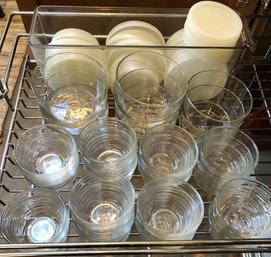 Glass Storage Bowls With Lids, 8 Big, 23 Small