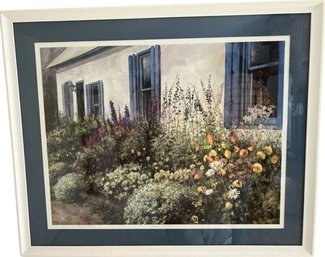 Limited Edition Reproduction Watercolor Garden Pencil Signed By Artist Preston Steed (28x23.5)