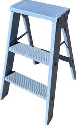 Painted Wooden Step Stool (23in Tall)