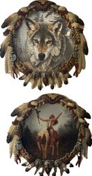 Native American Themed Decorative Plates From The Hamilton Collection (8.5x8.5)