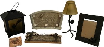 Collection Of Cabin Decor Including Lantern & Coat Hook & More!