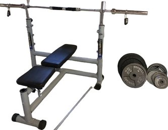 Weight Bench With Barbells 5#-45#