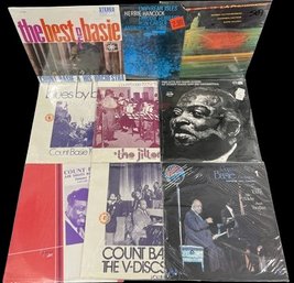 (9) Unopened Vinyl Collection, Including The Best Of Basie, Blues By Basie, The Jitters And Many More