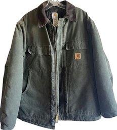 Olive Green Carhart Jacket: Mens Large. Gently Worn.