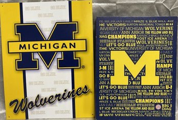 University Of Michigan Wolverines Hanging Decor (Bar Sign-16x12.5/Canvas-10.5x13.5)