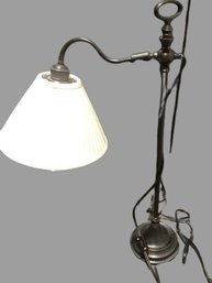 Metal Lamp With White Shade, Rotating, 24'