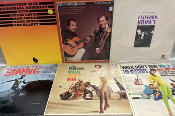 Vinyl Records (6)- Clifford Brown, Surfing, The Ventures, Standard Brands And Many More