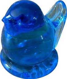 MCM Blue Glass Bird - 2' Height