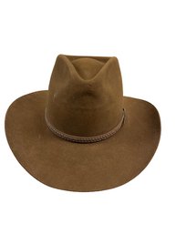 Resistol Brown Hat (4 XXXX Beaver) With Braided Band With Buckle Accent. Size 7 1/8